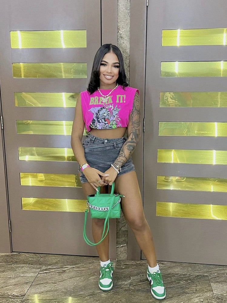Pink Biker Top